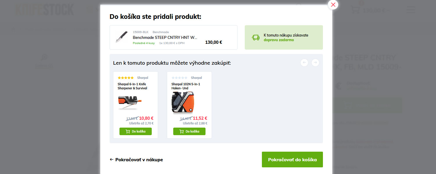guida su come acquistare su knifestock.sk - combinazioni di prodotto