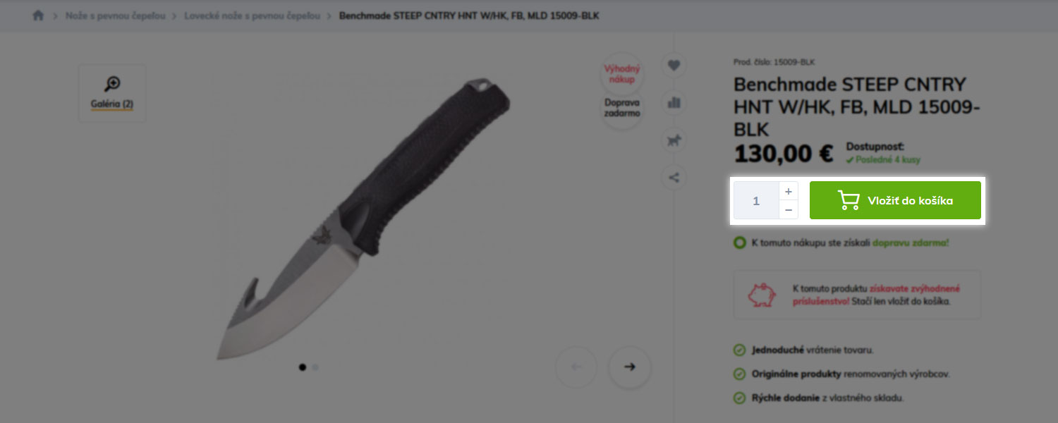 guida su come acquistare su knifestock.sk - prodotto