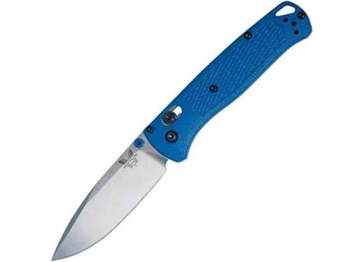 tipi di affilatura - coltello Benchmade Bugout affilatura parzialmente piatta - knifestock